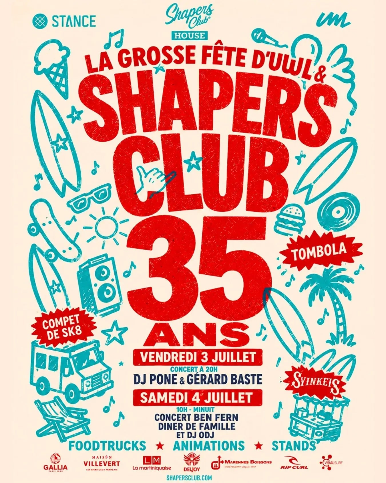 Les 35 ans du Shapers Club : deux jours de fête les 3 & 4 juillet