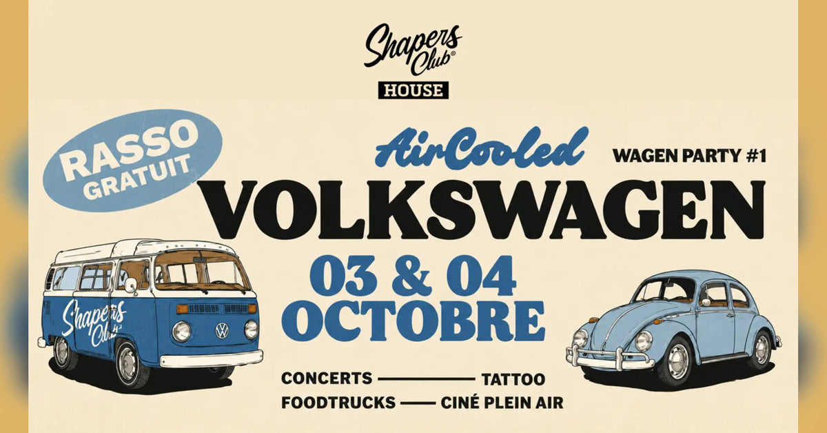 Wagen Party Volkswagen air-cooled weekend at Shapers Club House, Marennes