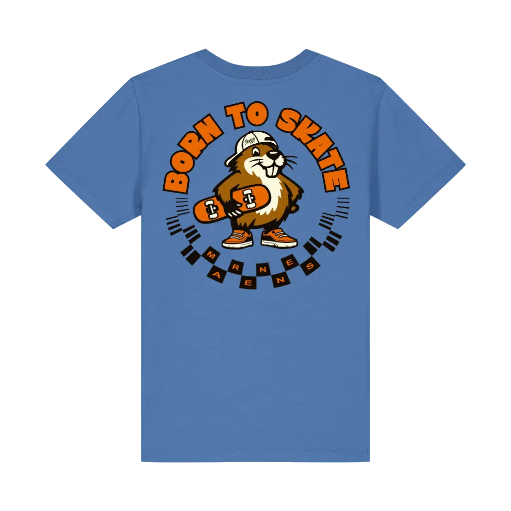 Shapers Club - T-Shirt Kids - Born to skate - Bleu - Face arrière