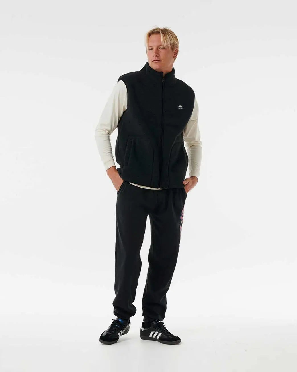 RIP CURL QUEST POLAR VEST FALL WINTER 2024 NOIR M / UE 42 / US 32 - photo 3