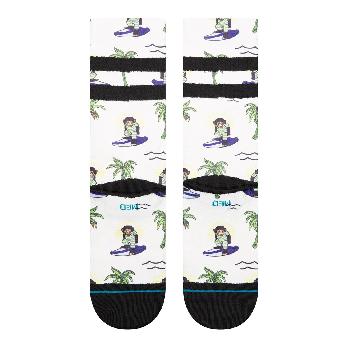 Stance - Chaussettes - Surfin monkey crew blanc - photo 2