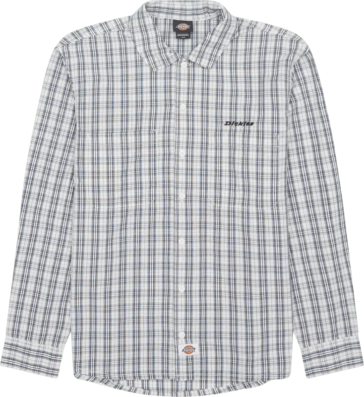 Dickies - Homme - Chemises - Wellsville shirt ls - Gris - photo 1