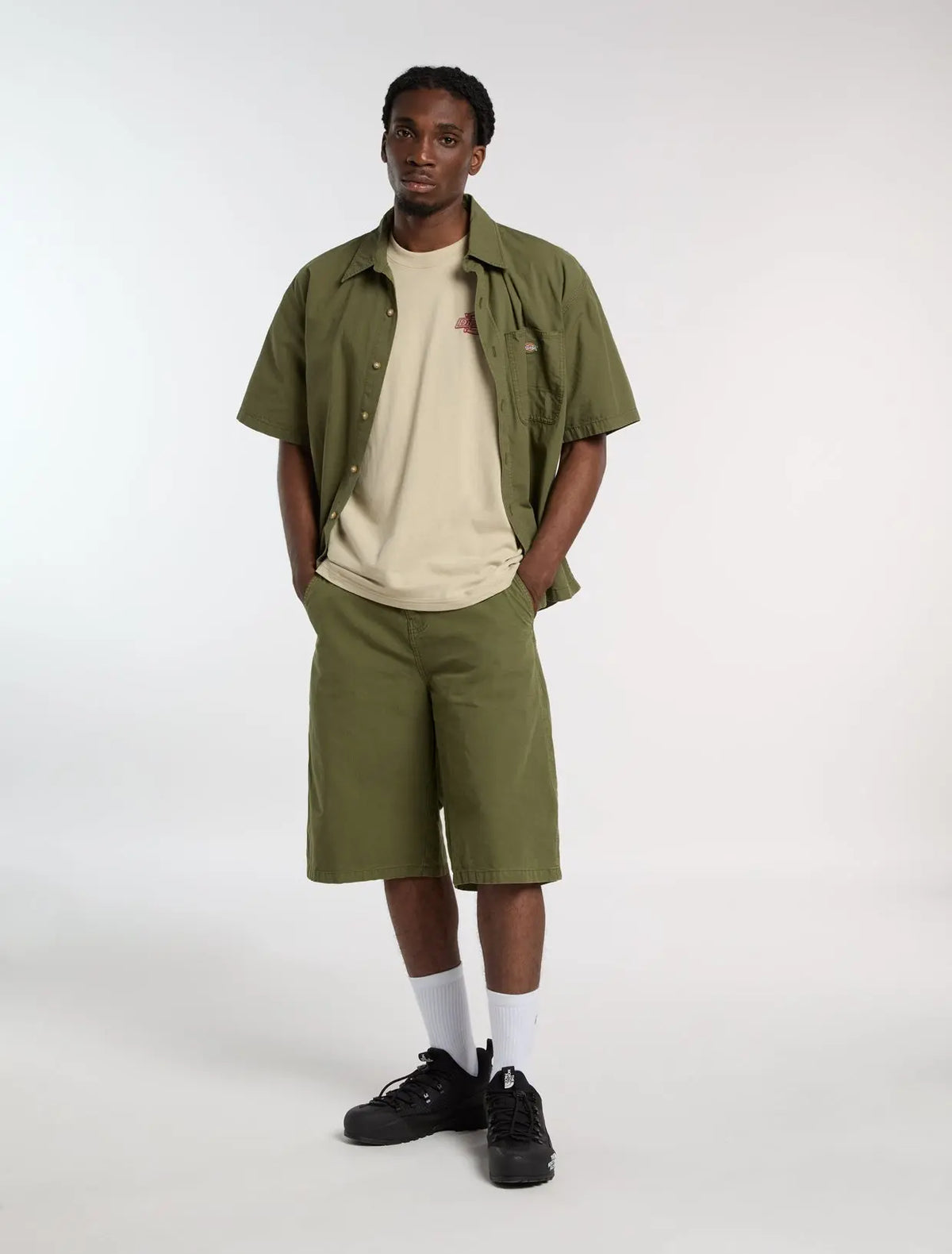 Dickies - Homme - Shorts - Vernal 13 inch loose shor - Vert - photo 3