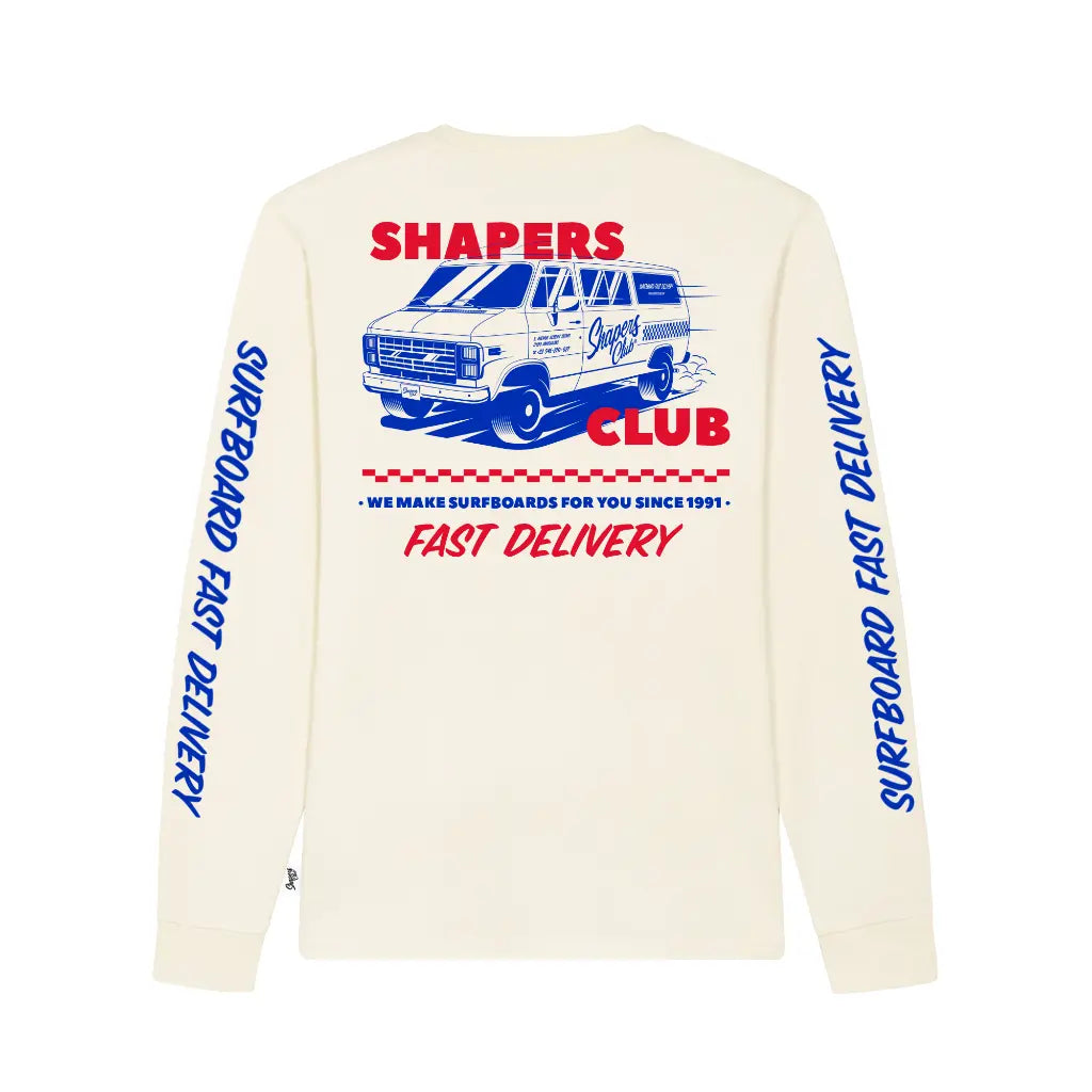 Shapers Club - T-Shirt Longsleeve - Chevy 2 - Beige - Face arrière