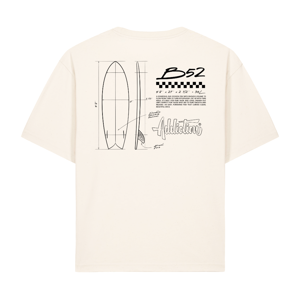 Addiction - T-Shirt Regular - B52 - Beige - Face arrière