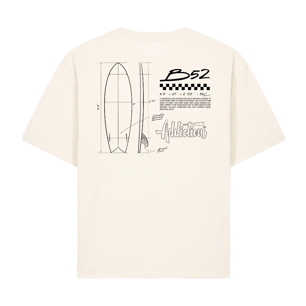 Addiction - T-Shirt Regular - B52 - Beige - Face arrière