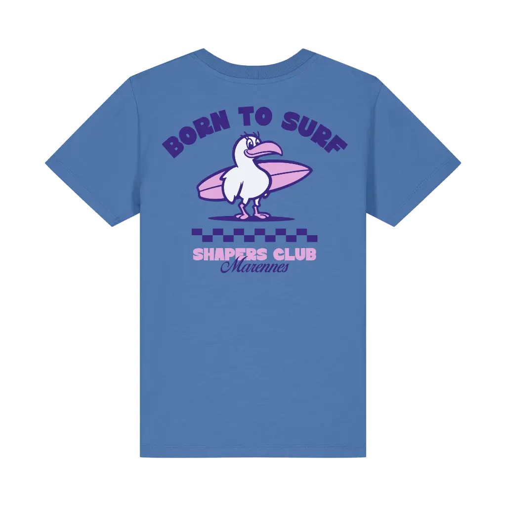Shapers Club - T-Shirt Kids - Born to surf - Bleu - Face arrière