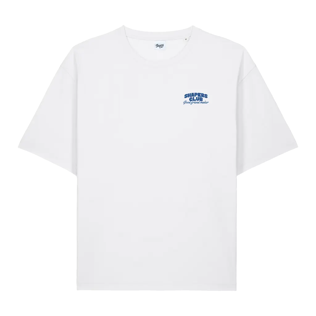 Shapers Club - T-Shirt Oversize - Good friend maker - Blanc - Face avant