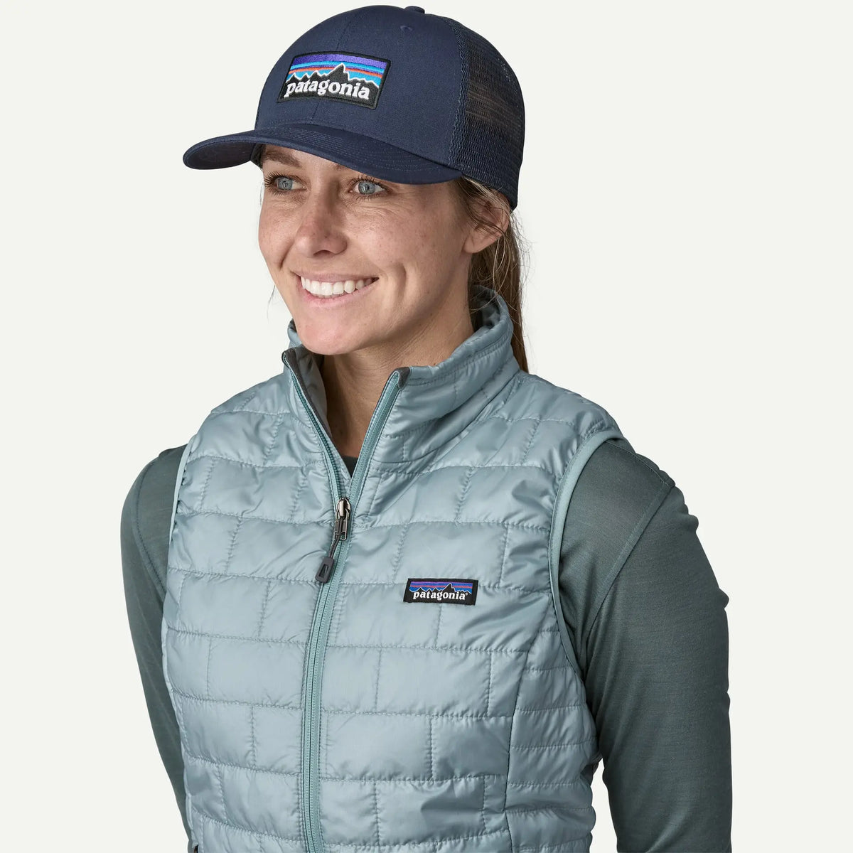 Casquette trucker Patagonia P-6 Logo bleu marine - vue 2