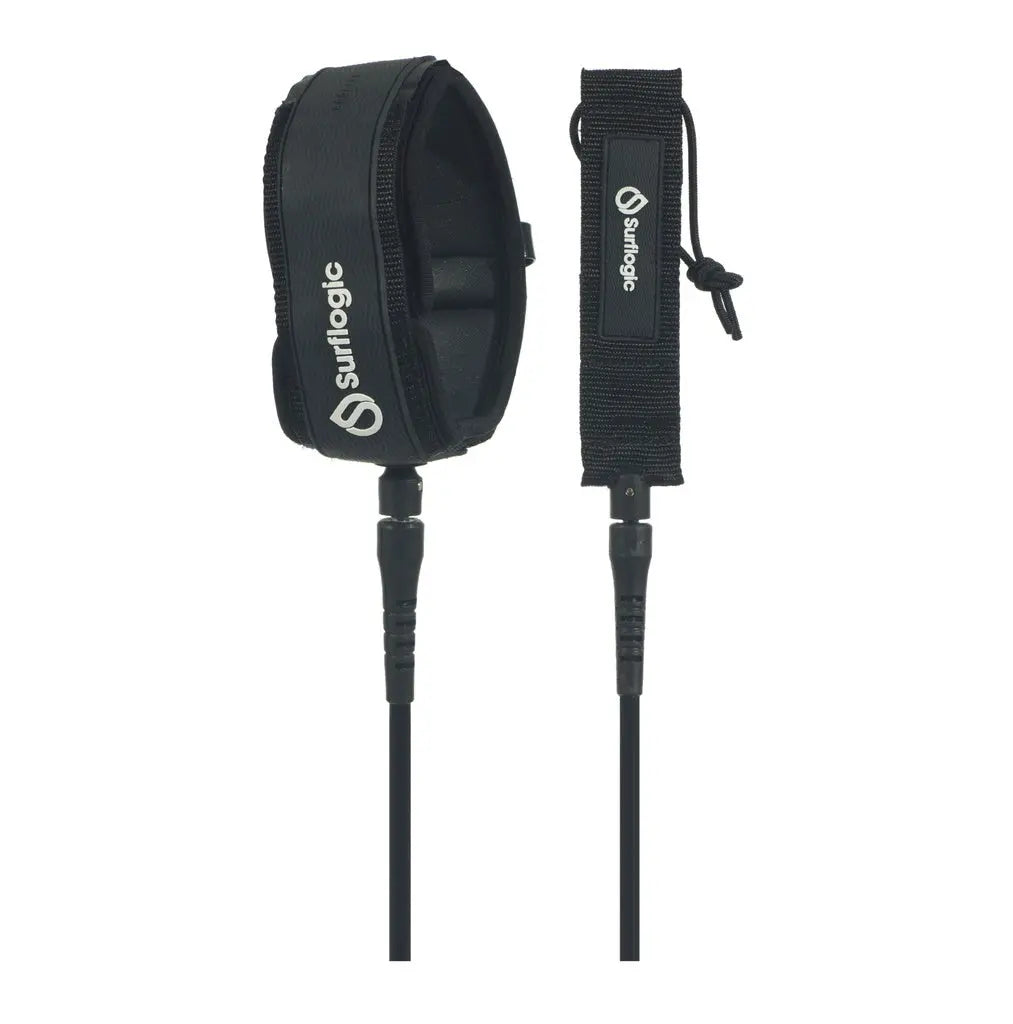Surflogic - Leash 10' Knee - Black Surflogic Hardware