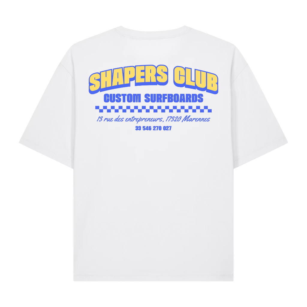 Shapers Club - T-Shirt Oversize - Address SS26 - Blanc - Face arrière