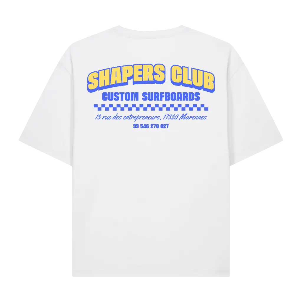 Shapers Club - T-Shirt Oversize - Address SS26 - Blanc - Face arrière