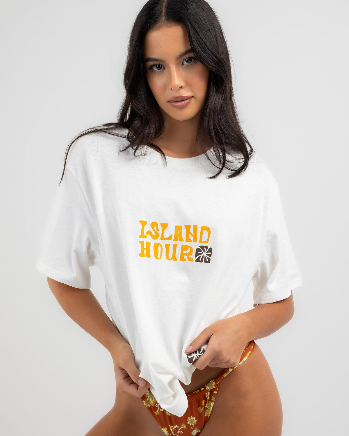 ISLAND HOUR OVERSIZED TEE M / US 30 / EU 40 BLANC - photo 1