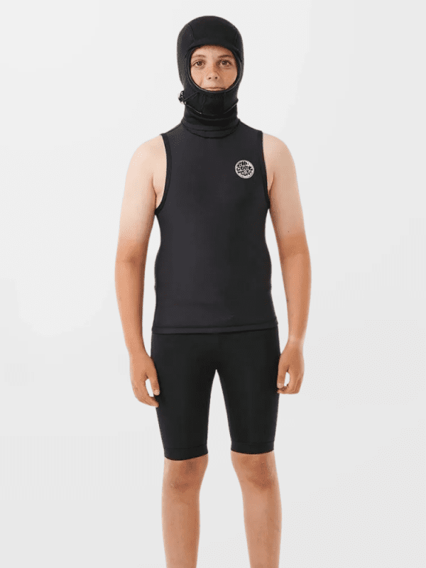 RIP CURL - KIDS FBOMB POLYPRO HOOD VEST 12 NOIR FW24 - photo 1