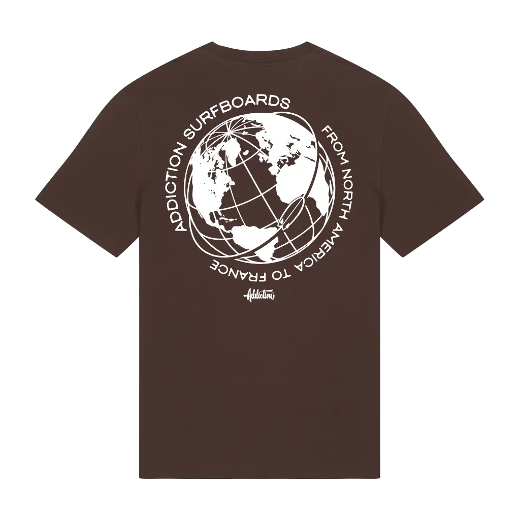 Addiction - T-Shirt Regular - Connection - Marron - Face arrière