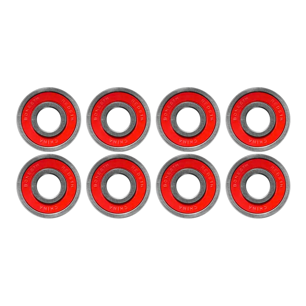 Bones - Roulements - Jeu de 8 rouge V7 distribution