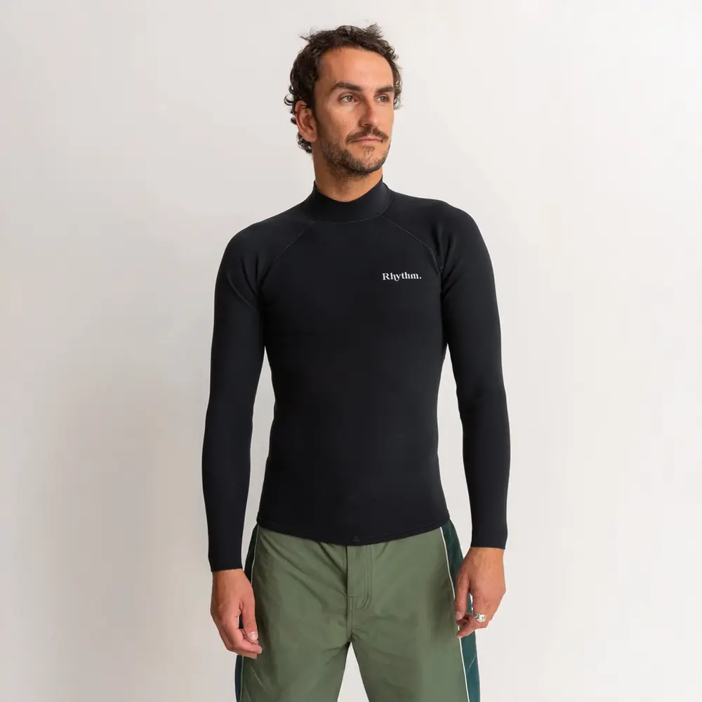 Rhythm - Top néoprène homme - Classic veste back zip noir Surfshop - Shapers Club House
