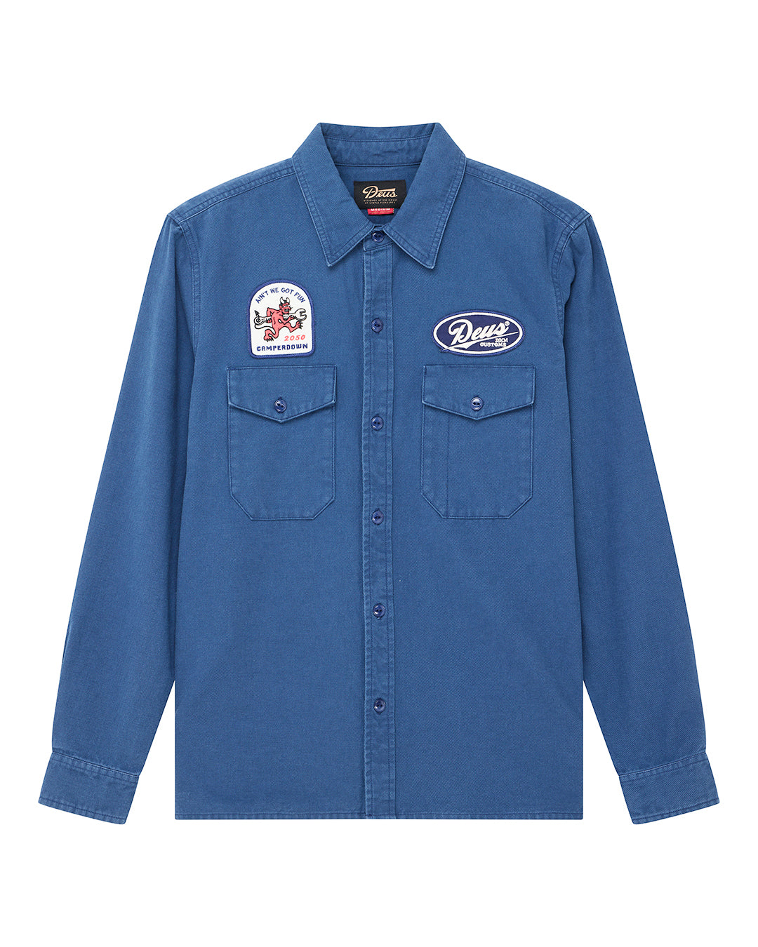 Deus Ex Machina Nomad Shirt Mechanic Blue – vue à plat