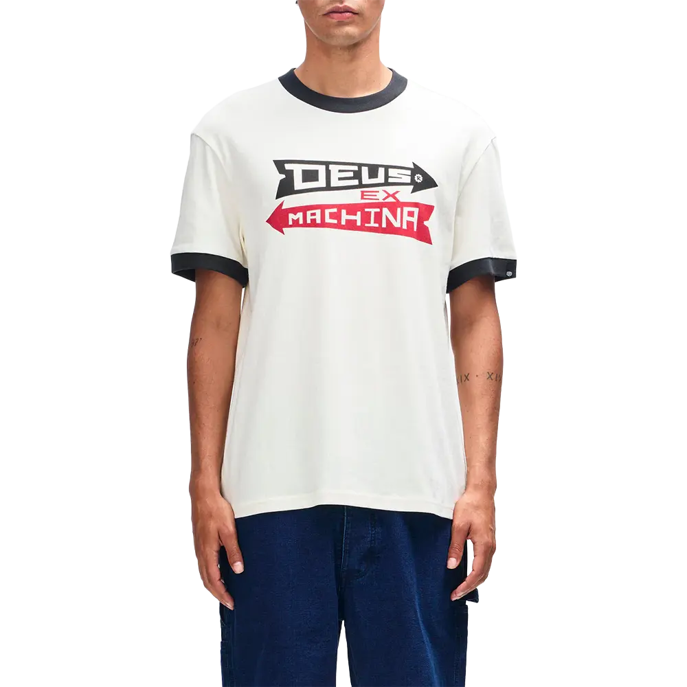 Deus Ex Machina - T-shirts - Arrows ringer tee blanc Deus ex machina