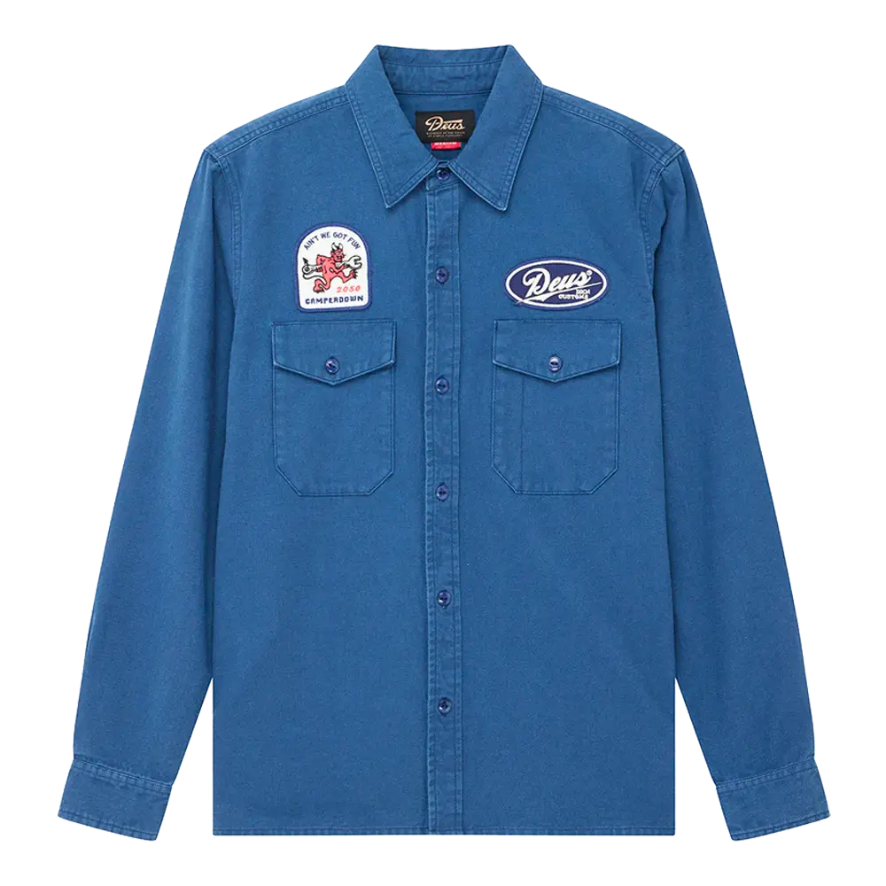 Deus Ex Machina - Vestes - Nomad shirt bleu Deus ex machina