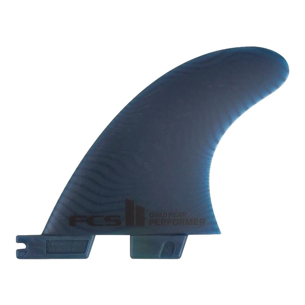 FCS II - Ailerons Quad - Performer rear retail Neo glass eco bleu Surf Hardware International