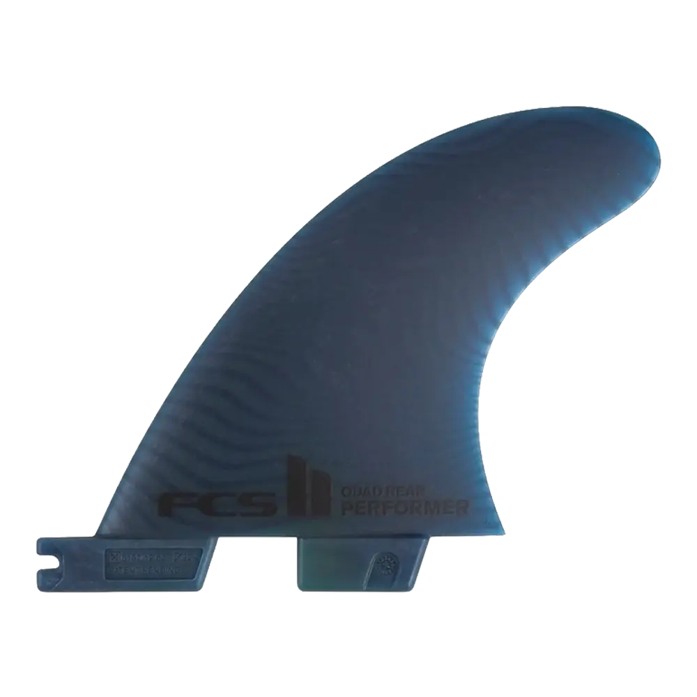 FCS II - Ailerons Quad - Performer rear retail Neo glass eco bleu Surf Hardware International