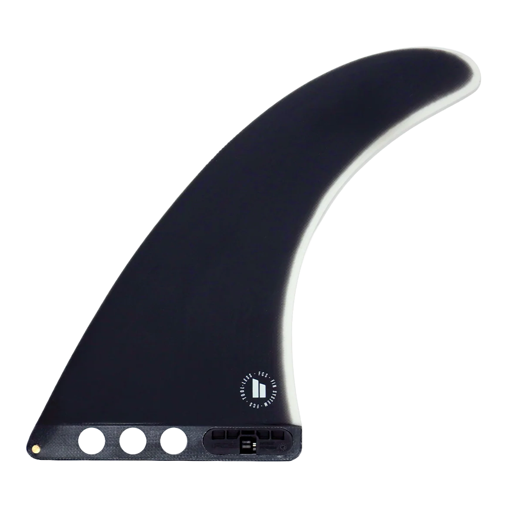FCS II - Ailerons Single - Connect Fibre de verre 8" Washed black Surf Hardware International