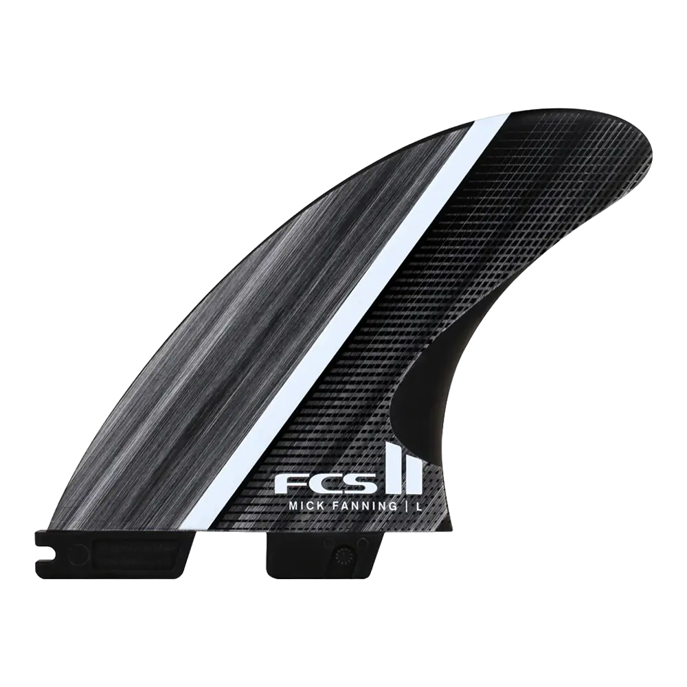 FCS II - Ailerons Thrusters - MF Fusion tri retail fins Fibre de verre noir Surf Hardware International
