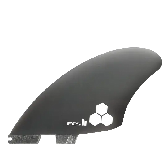 FCS II - Ailerons Twins - CI keel Retail fins Fibre de verre noir Surf Hardware International