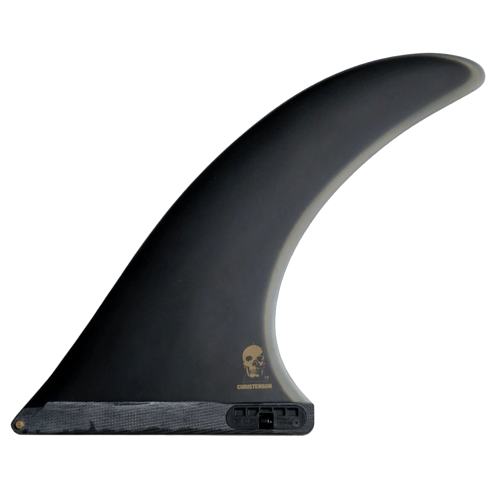 FCS II - Ailerons Single - Christenson Noserider Fibre de verre 10.0" noir Surf Hardware International