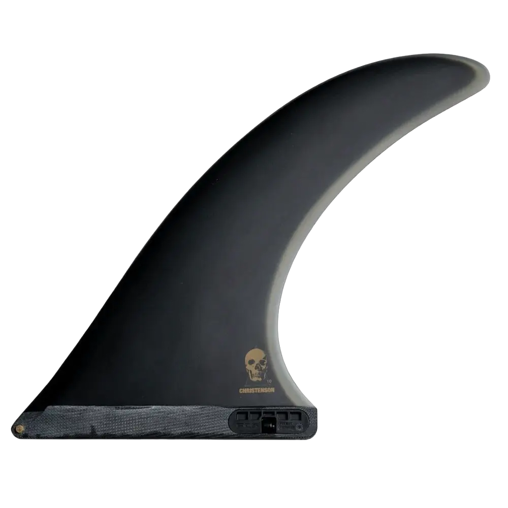 FCS II - Ailerons Single - Christenson Noserider Fibre de verre 10.0" noir Surf Hardware International