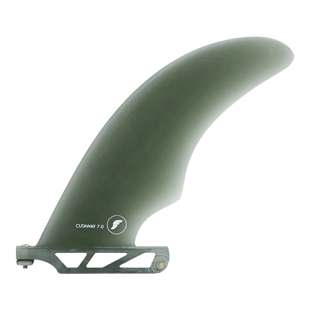 Futures - Ailerons Single - Cutaway Fibre de verre 7" gris Viral surf