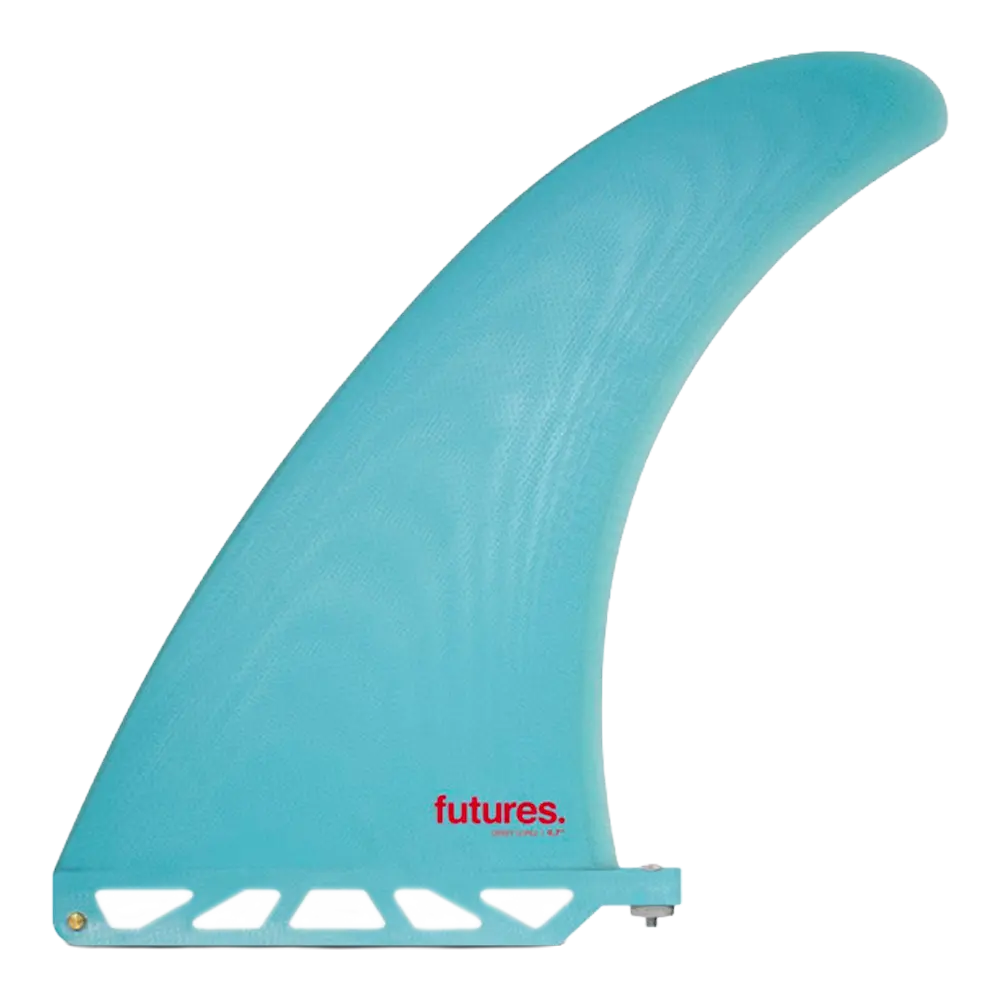 Futures - Ailerons Single - Gerry Lopez Fibre de verre 9.7" bleu Viral surf