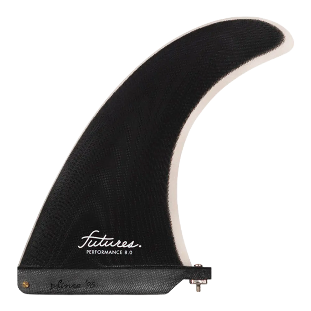 Futures - Ailerons Single - Performance Fibre de verre 8" noir Viral surf