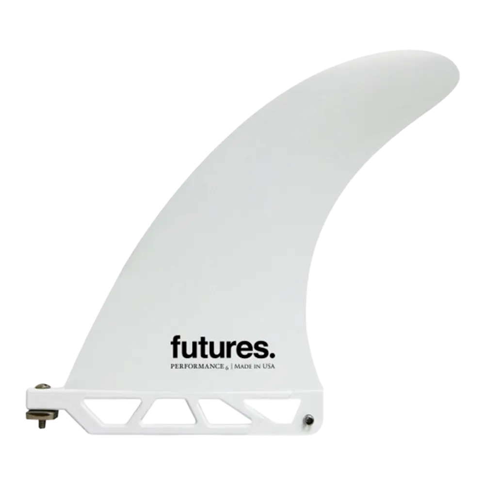 Futures - Ailerons Single - Performance Thermotech 6" blanc Viral surf