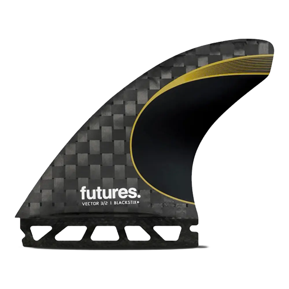 Futures - Ailerons Thrusters - Vector 3/2 blackstix silver noir Viral surf