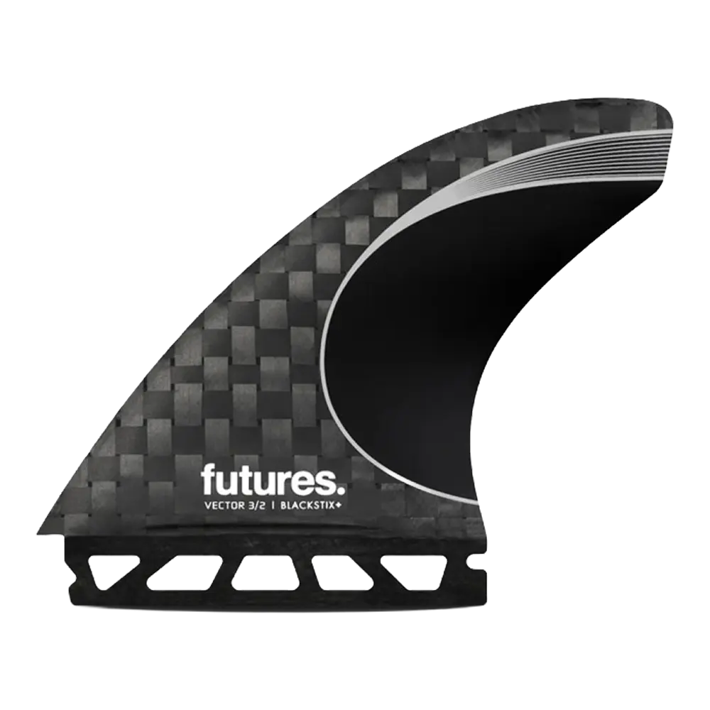 Futures - Ailerons Thrusters - Vector 3/2 blackstix silver noir Viral surf