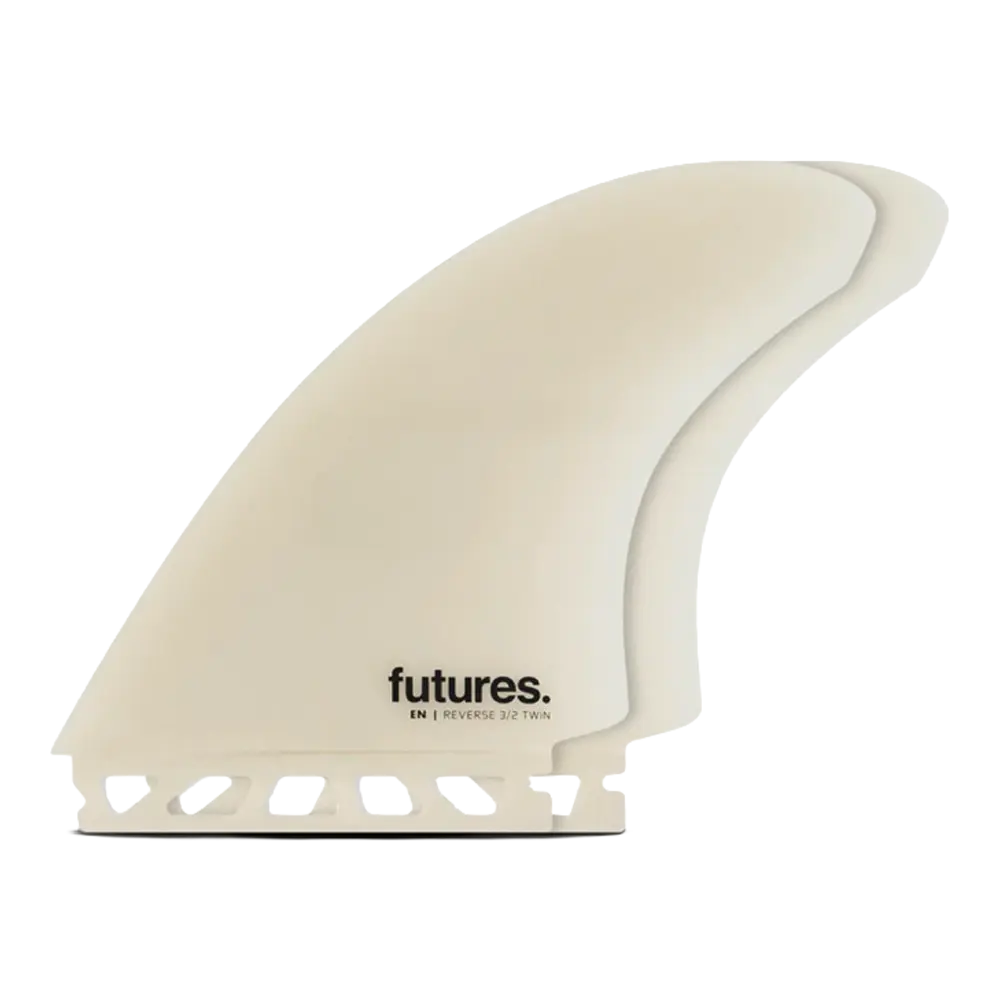 Futures - Ailerons Twins - EN 3/2 Reverse Fibre de verre blanc Viral surf