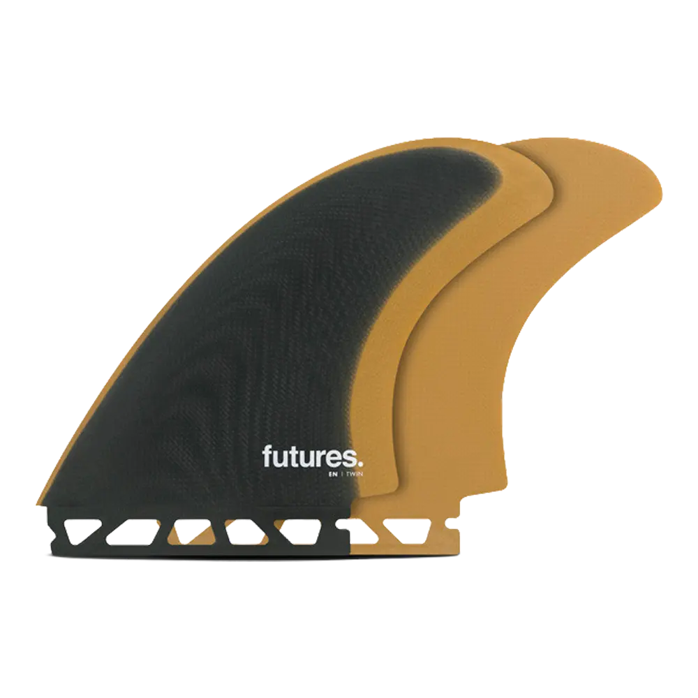 Futures - Ailerons Twins - FEN Slate Fibre de verre marron Viral surf