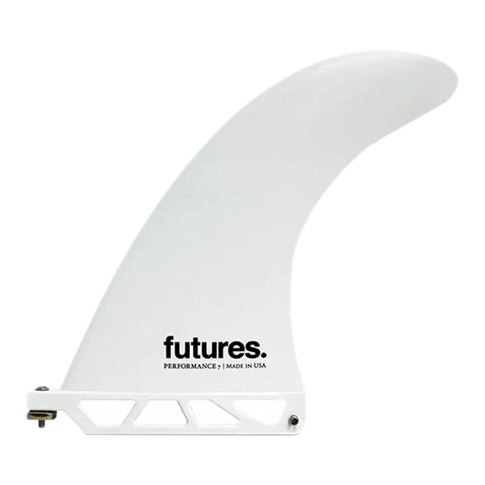 Futures - Ailerons Single - Performance Thermotech 7" blanc Viral surf