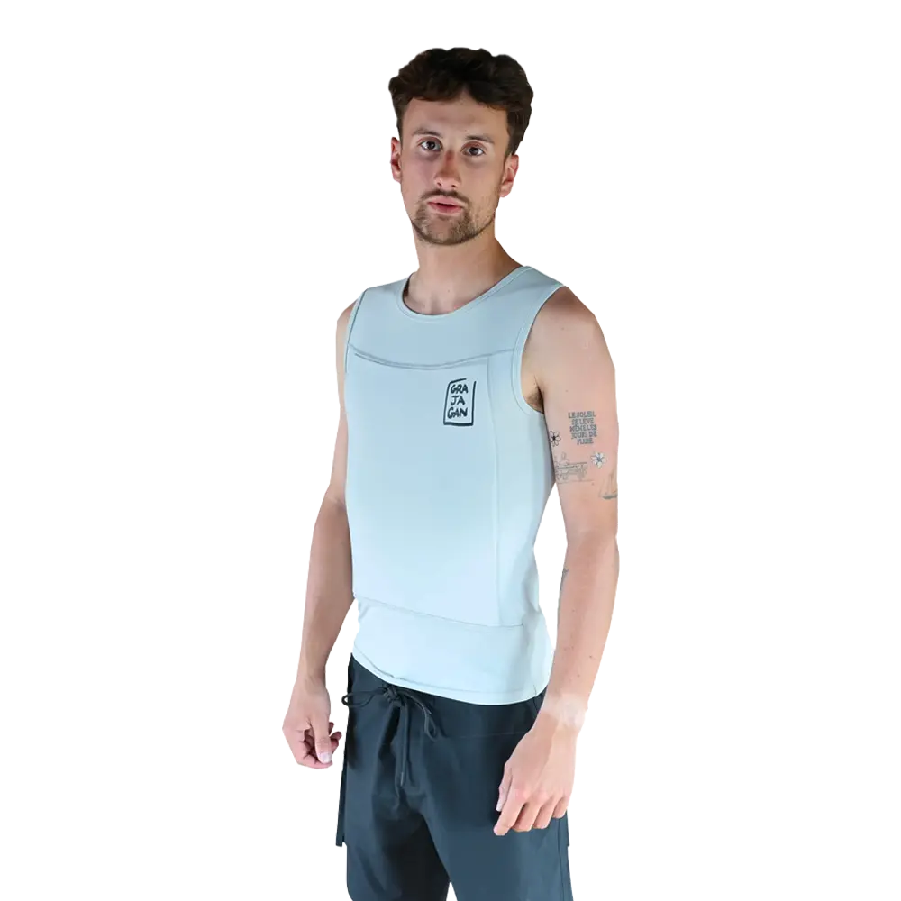 Grajagan - Vestes & tops Homme - Protège côtes sans manches gris Surf Lounge