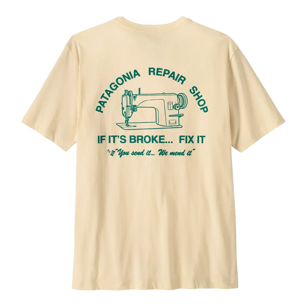 Patagonia - T-shirts - Repair Shop T-Shirt - Undyed Natural Patagonia Purpose Trust