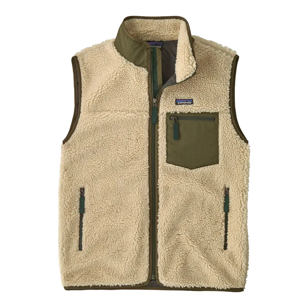 Patagonia - Vestes & surchemises - Classic Retro-X Vest - Dark Natural w/Basin Green Patagonia Purpose Trust