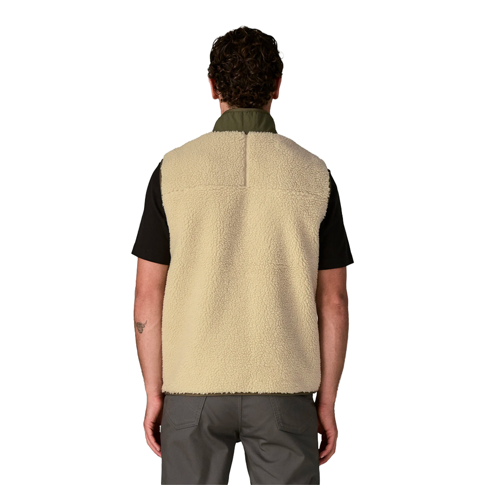 Patagonia - Vestes & surchemises - Classic Retro-X Vest - Dark Natural w/Basin Green Patagonia Purpose Trust