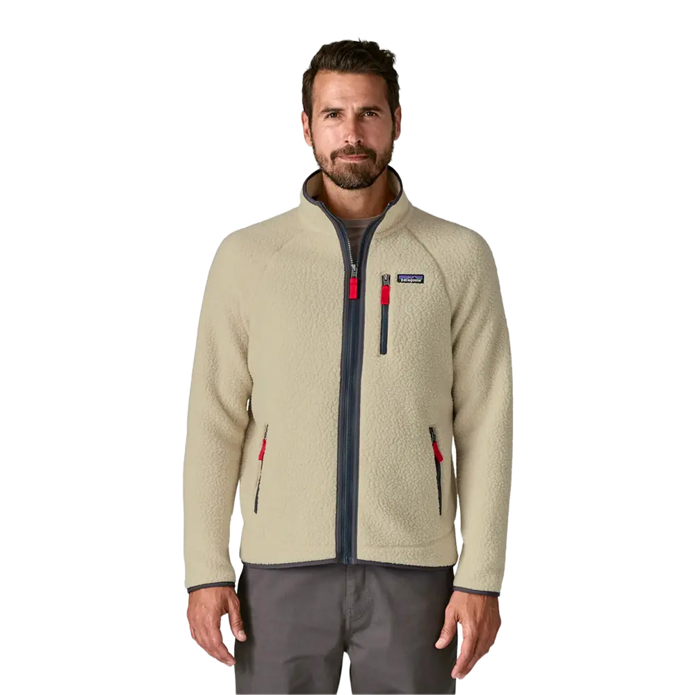 Patagonia - Vestes & surchemises - Retro Pile Jkt - Pelican w/Smolder Blue Patagonia Purpose Trust