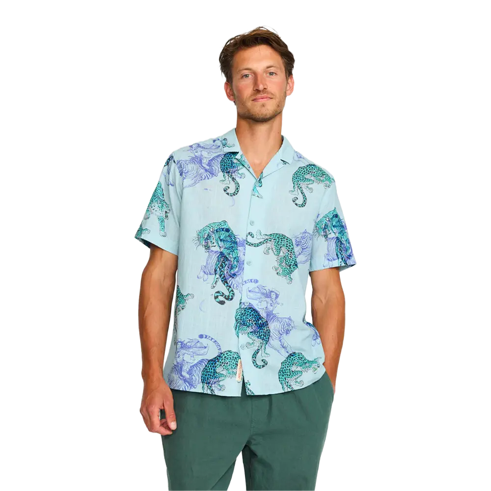 Revolution - Chemises - Cuban léopard bleu Selfhood®
