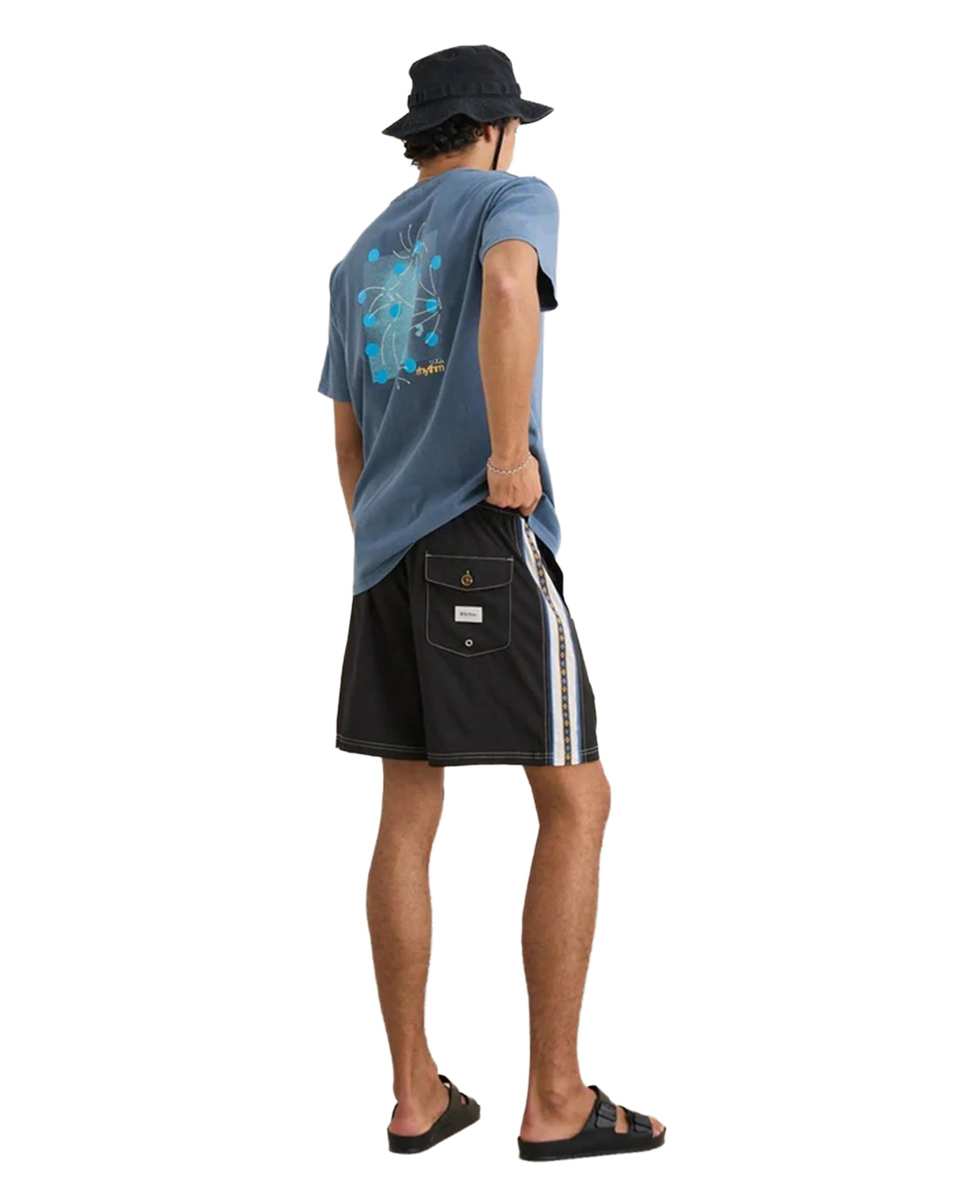 Rhythm - Boardshorts - Panel stripe noir Hoff