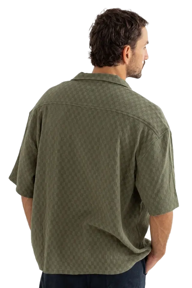 Rhythm - Chemises - Wash Check vert Hoff