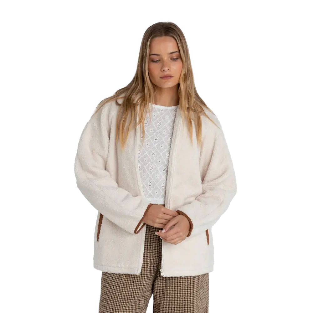 Rhythm - Veste polaire femme - Snowy sherpa jacket beige Rhythm