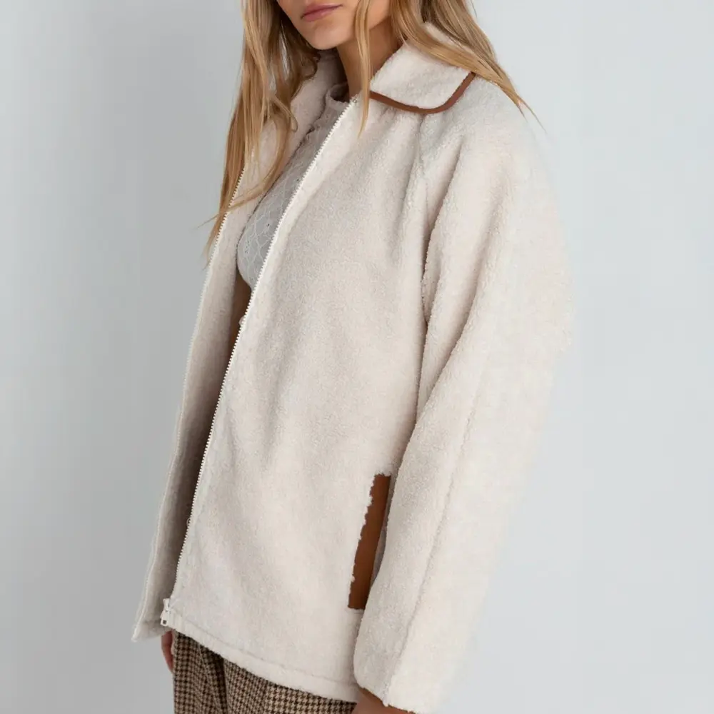 Rhythm - Veste polaire femme - Snowy sherpa jacket beige Rhythm